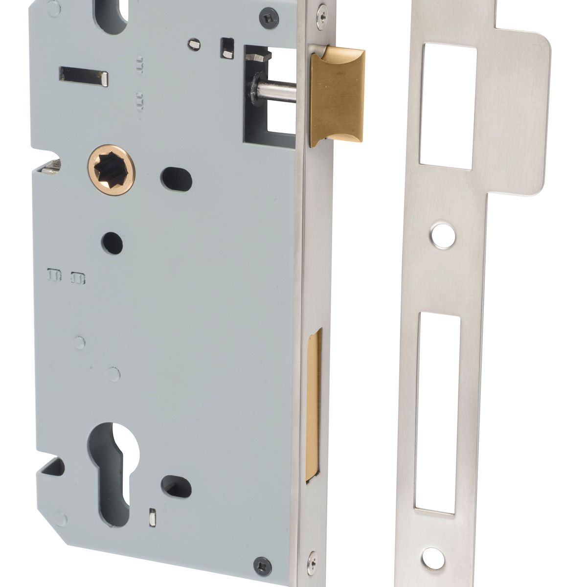 6099 - 85mm Euro Mortice Locks - 60mm Backset - Satin Nickel