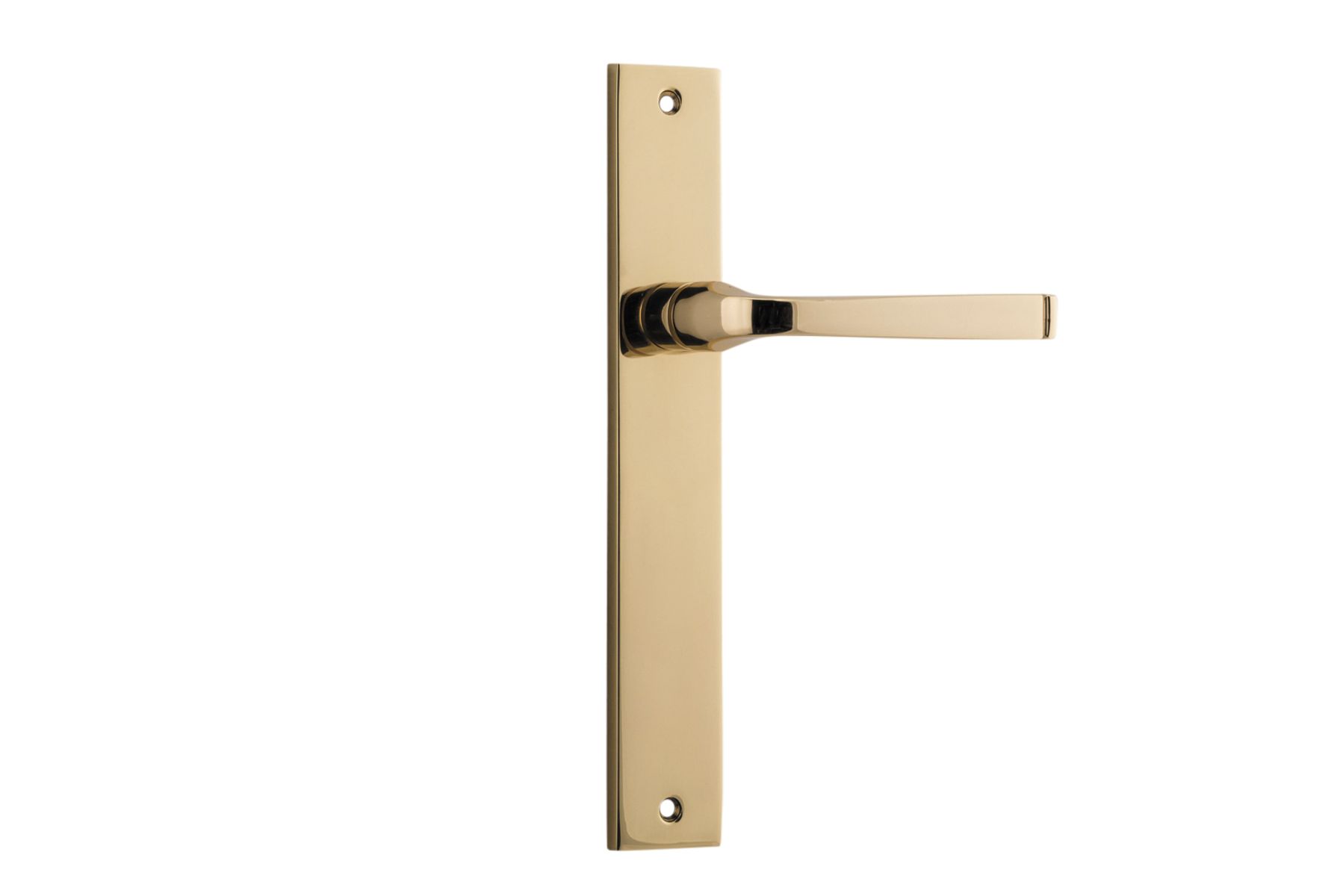 10208 - Annecy Lever - Rectangular Backplate - Polished Brass - Passage