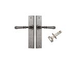 13786KPASS60 - Verona Lever - Chamfered  Backplate Passage Kit - Distressed Nickel - Passage