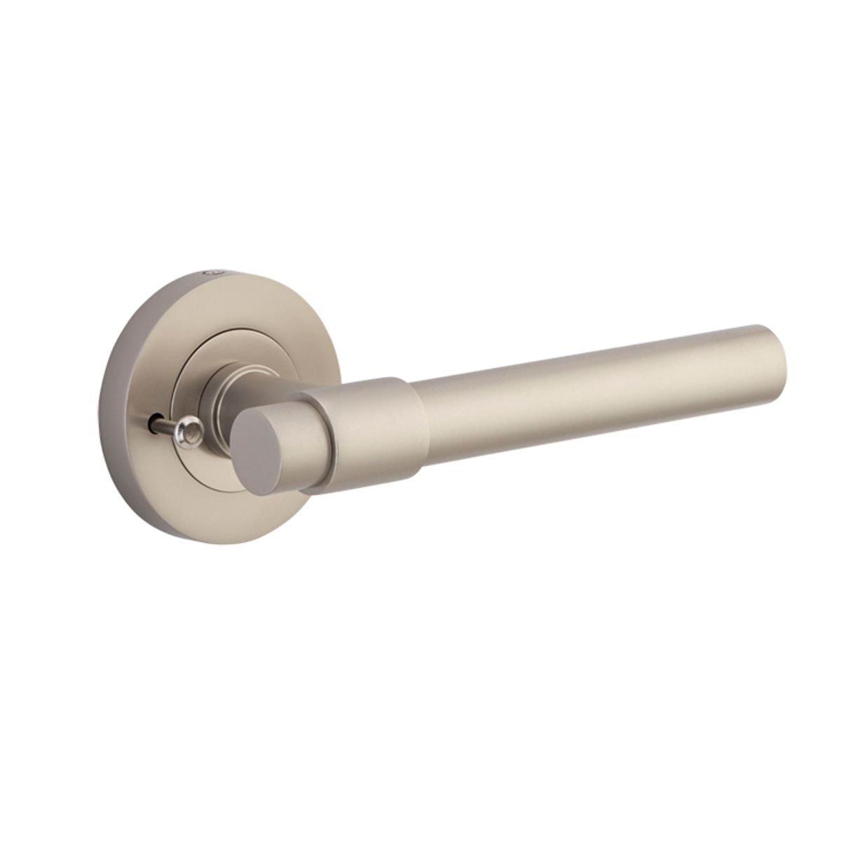 20629KIBPRIV60 - Helsinki Lever - Round Rose (Inbuilt Privacy) - Satin Nickel - Privacy