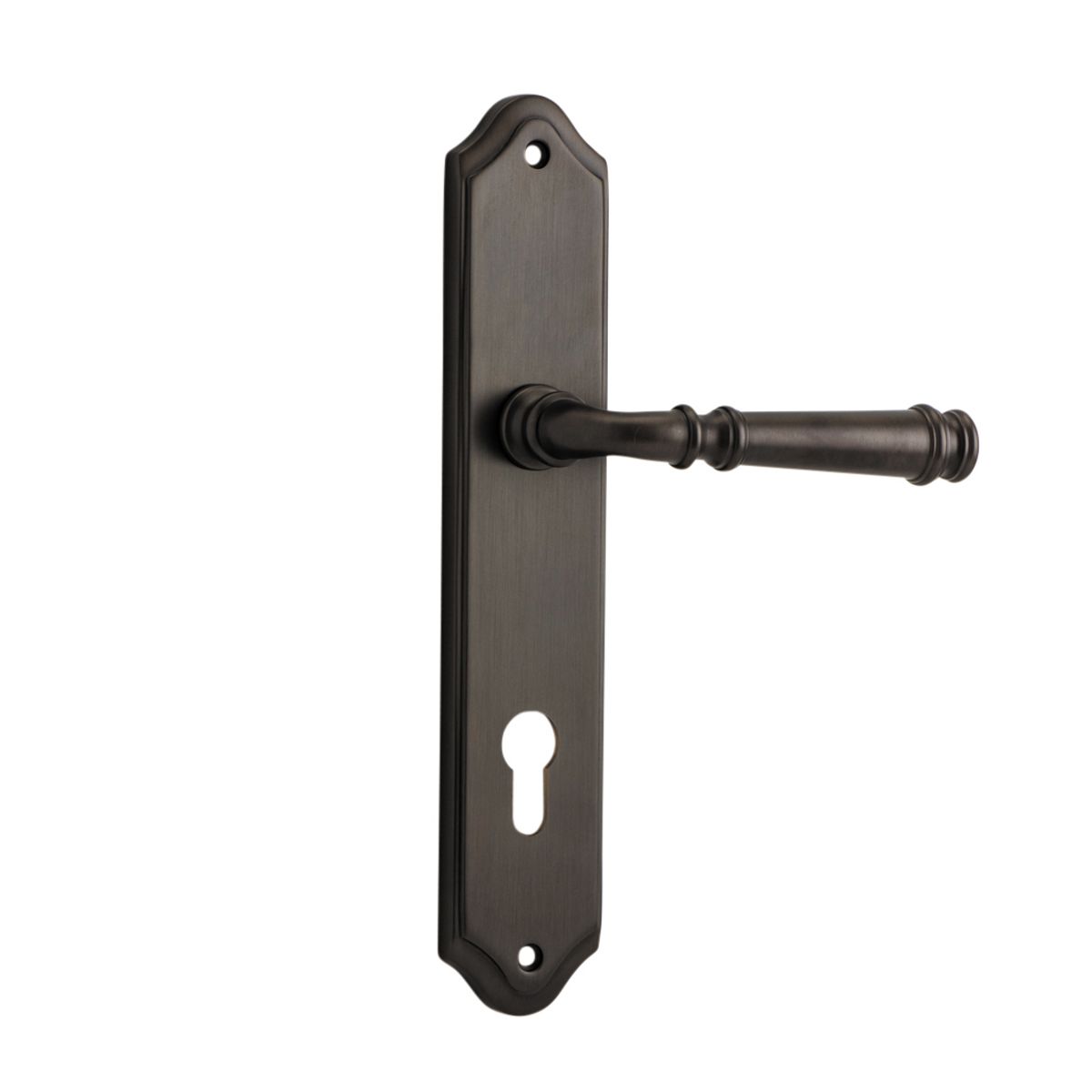10718E85 - Verona Lever - Shouldered Backplate - Signature Brass - Entrance