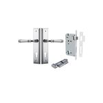 11742KENTR60KT - Verona Lever - Stepped Backplate Entrance Kit with High Security Lock - Polished Chrome - Entrance