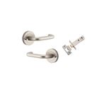 20359KIBPRIV60 - Oslo Lever - Round Rose (Inbuilt Privacy) - Satin Nickel - Privacy