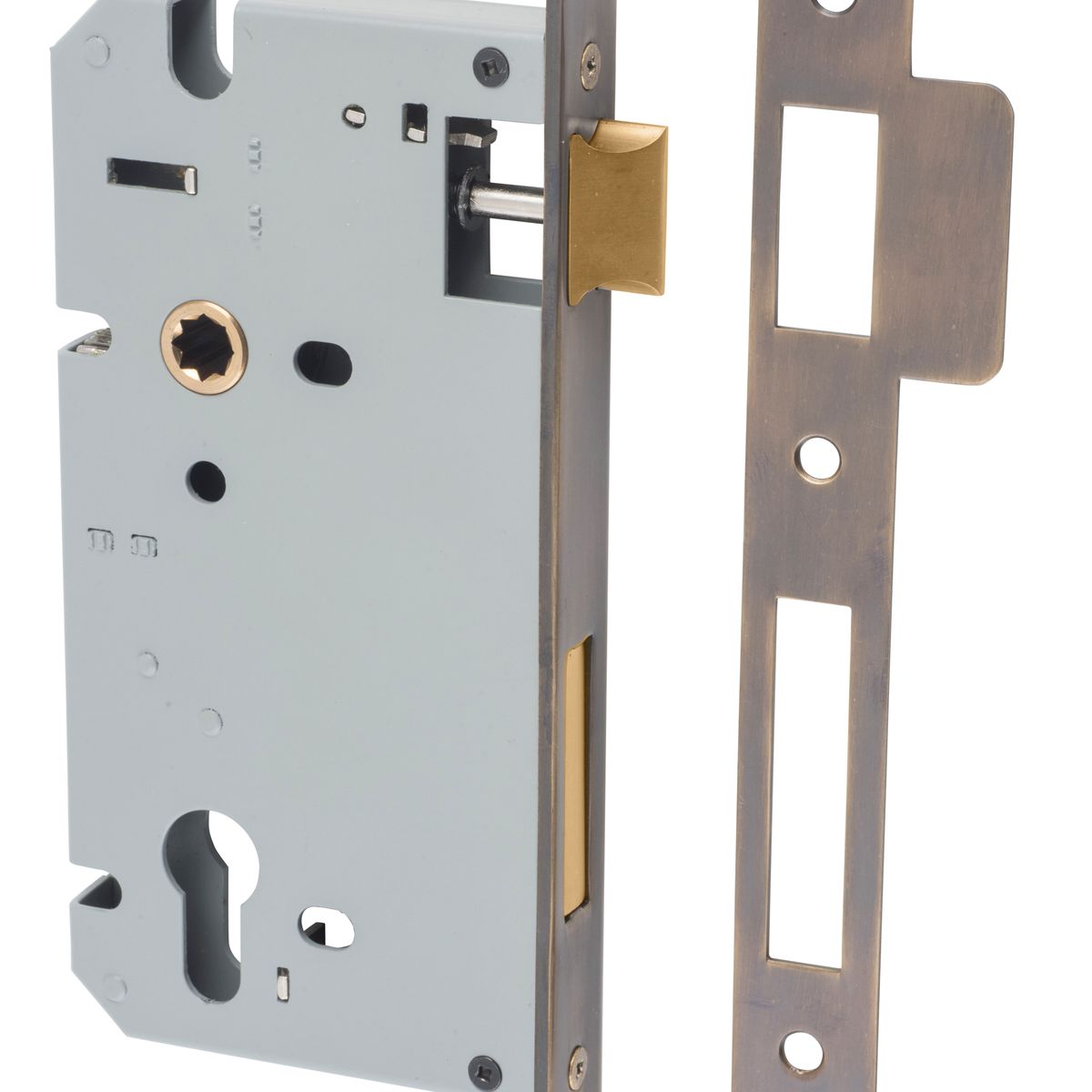 6035 - 85mm Euro Mortice Locks - 60mm Backset - Signature Brass