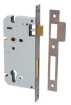 6035 - 85mm Euro Mortice Locks - 60mm Backset - Signature Brass