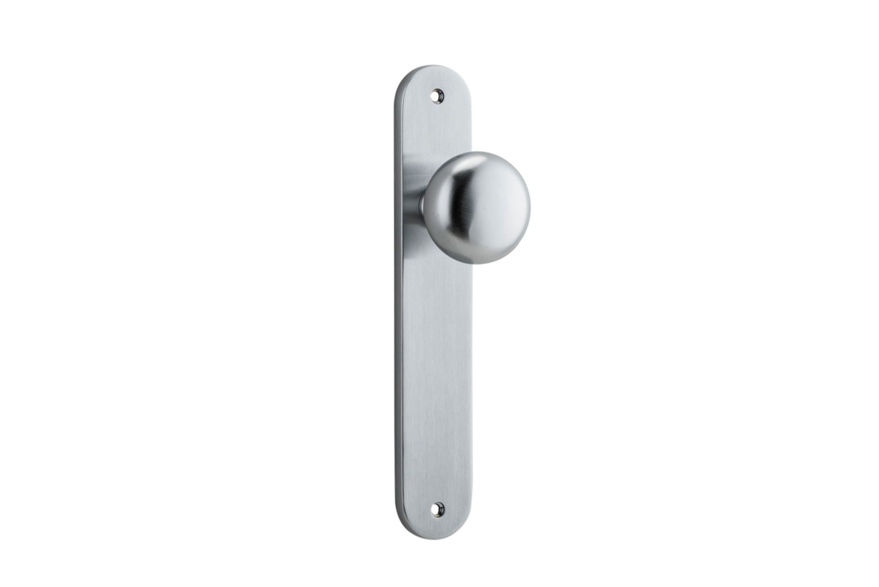 12334 - Cambridge Knob - Oval Backplate - Brushed Chrome - Passage