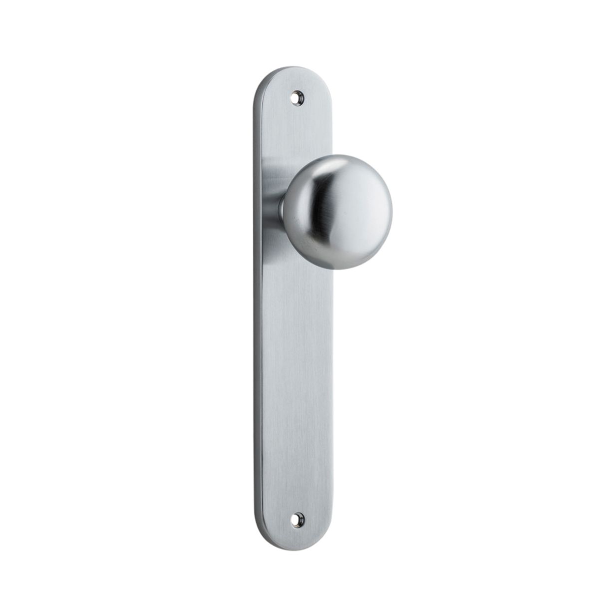 12334 - Cambridge Knob - Oval Backplate - Brushed Chrome - Passage