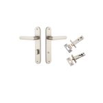 14864KPRIV60 - Osaka Lever - Oval Backplate Privacy Kit with Privacy Turn - Satin Nickel - Privacy
