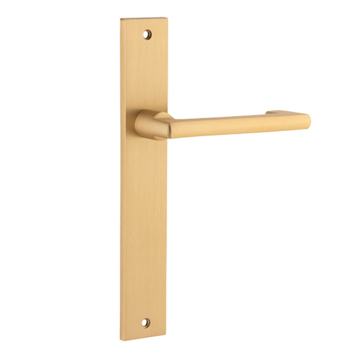 15348 - Baltimore Return Lever - Rectangular Backplate - Brushed Brass - Passage