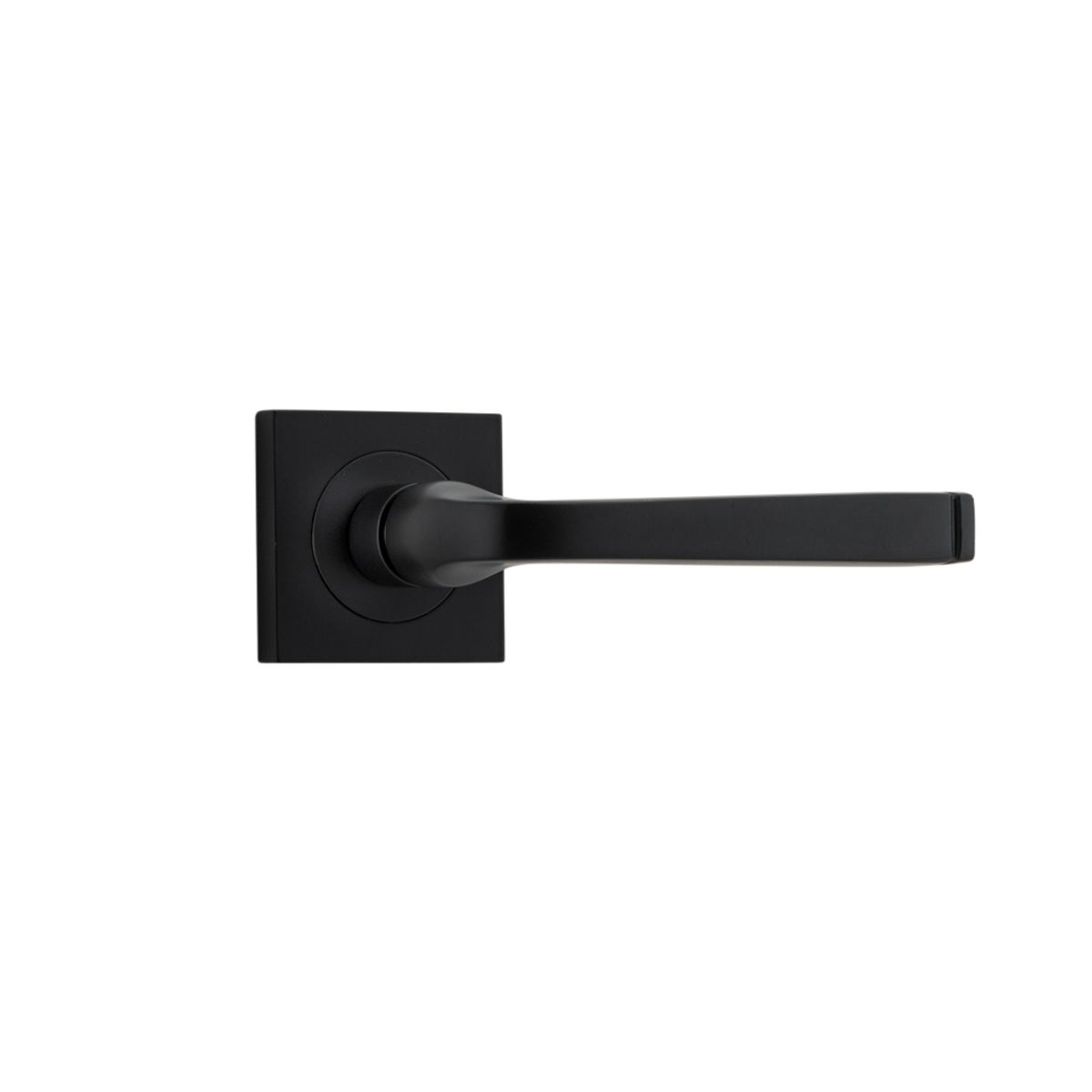 0393 - Annecy Lever - Square Rose - Matt Black - Passage