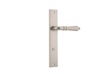 14700P85 - Sarlat Lever - Rectangular Backplate - Satin Nickel - Privacy