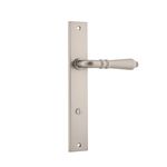 14700P85 - Sarlat Lever - Rectangular Backplate - Satin Nickel - Privacy
