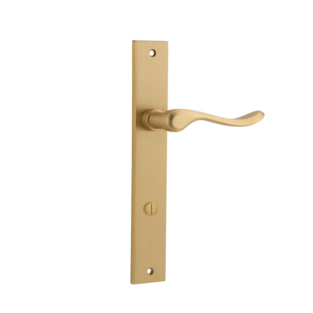 15420P85 - Stirling Lever - Rectangular Backplate - Brushed Brass - Privacy