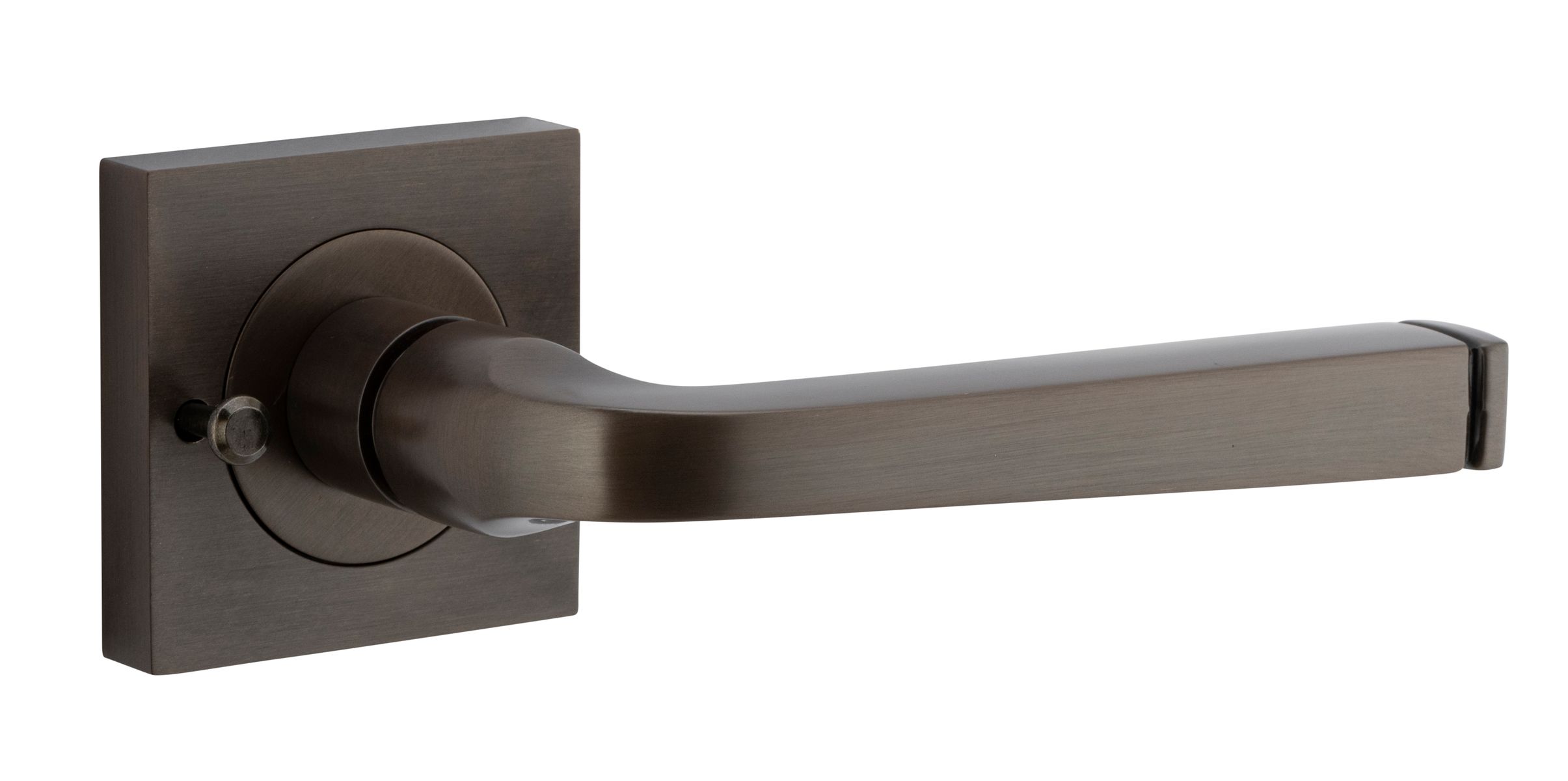 0391KIBPRIV60 - Annecy Lever - Square Rose (Inbuilt Privacy) - Signature Brass - Privacy