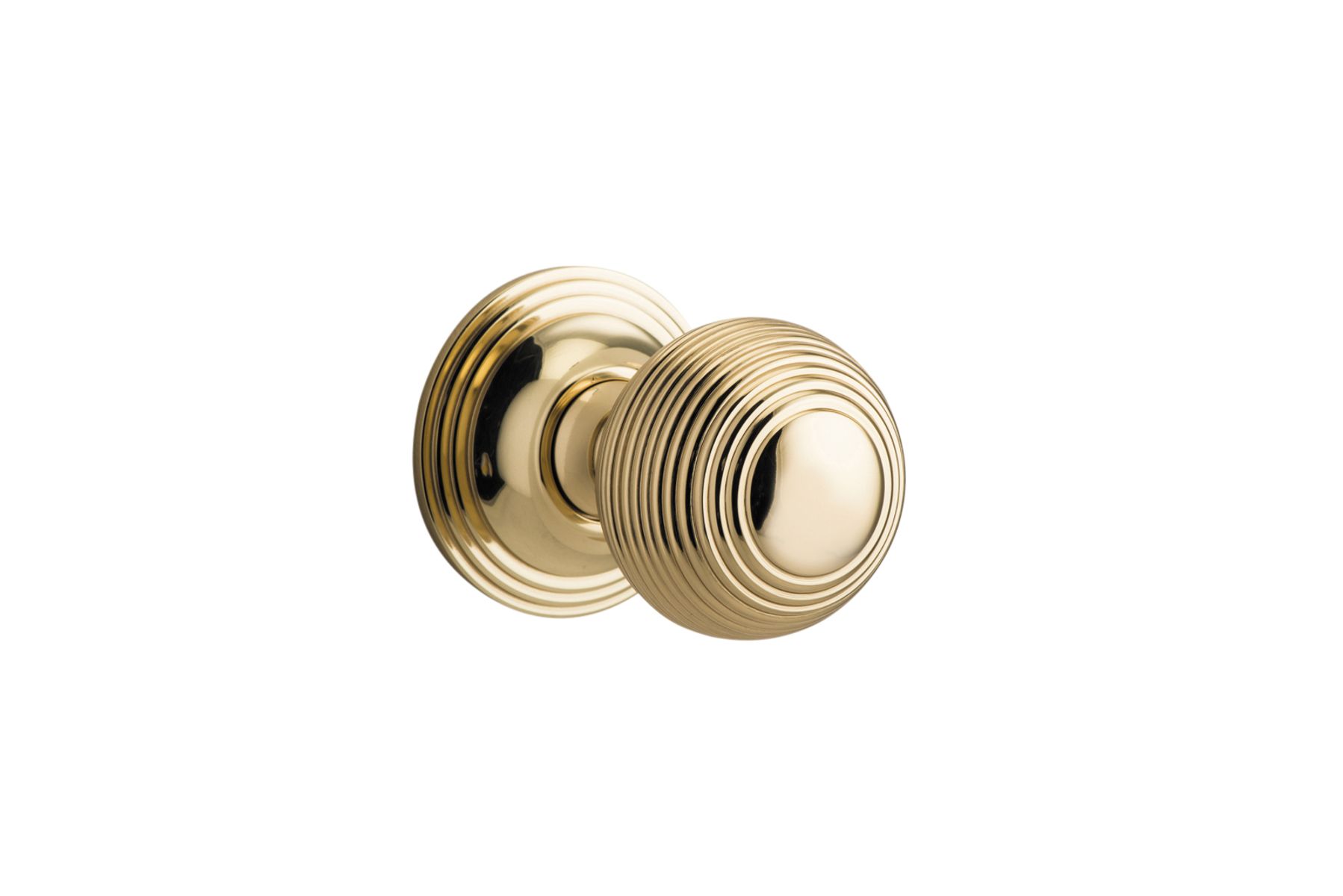0220 - Guildford Knob - Round Rose - Polished Brass - Passage