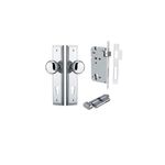 11840KENTR60KT - Cambridge Knob - Stepped Backplate Entrance Kit with High Security Lock - Polished Chrome - Entrance