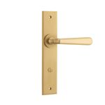 15380P85 - Copenhagen Lever - Chamfered Backplate - Brushed Brass - Privacy