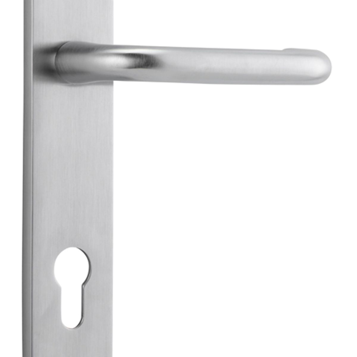 12346E85 - Oslo Lever - Oval Backplate - Brushed Chrome - Entrance