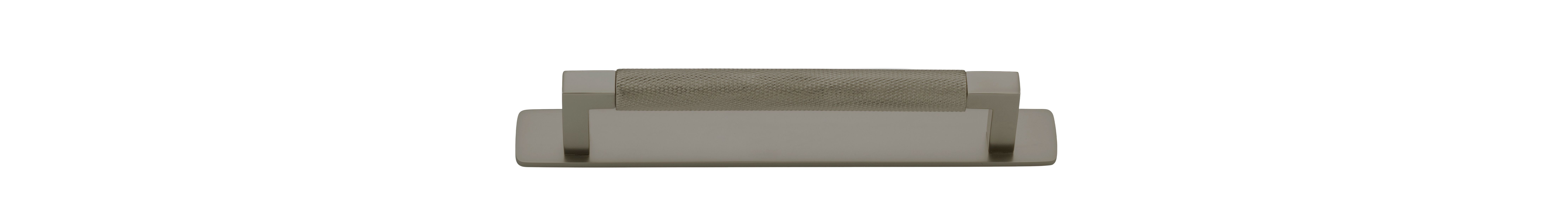 16960B - Brunswick Cabinet Pull with Backplate  - CTC160mm - Graphite PVD