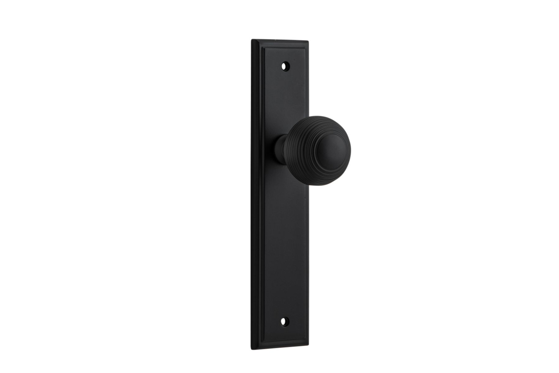 12842 - Guildford Knob - Stepped Backplate - Matt Black - Passage