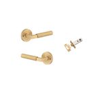 0453KIBPRIV60 - Berlin Lever - Round Rose Privacy Kit (Inbuilt Privacy) - Brushed Brass - Privacy