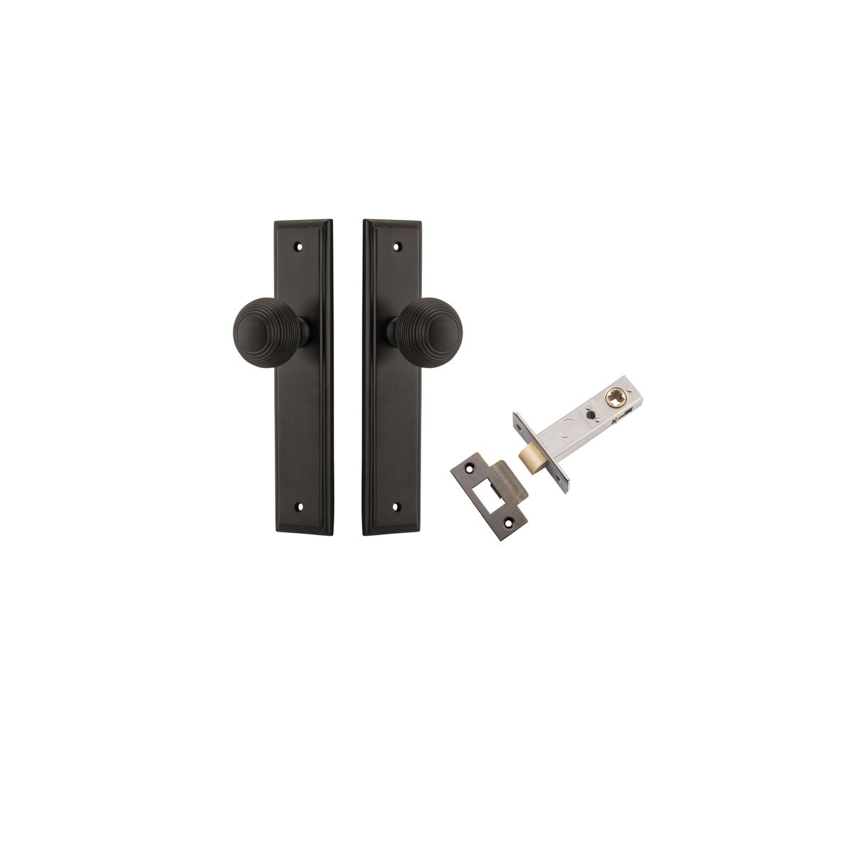 10842KPASS60 - Guildford Knob - Stepped Backplate Passage Kit - Signature Brass - Passage