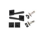 21193KPRIV60 - Copenhagen Lever - Square Rose Privacy Kit with Separate Privacy Turn - Matt Black - Privacy
