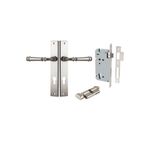 14706KENTR60KT - Verona Lever - Rectangular Backplate Entrance Kit with High Security Lock - Satin Nickel - Entrance