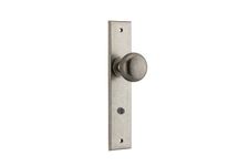 13946P85 - Cambridge Knob - Chamfered Backplate - Distressed Nickel - Privacy