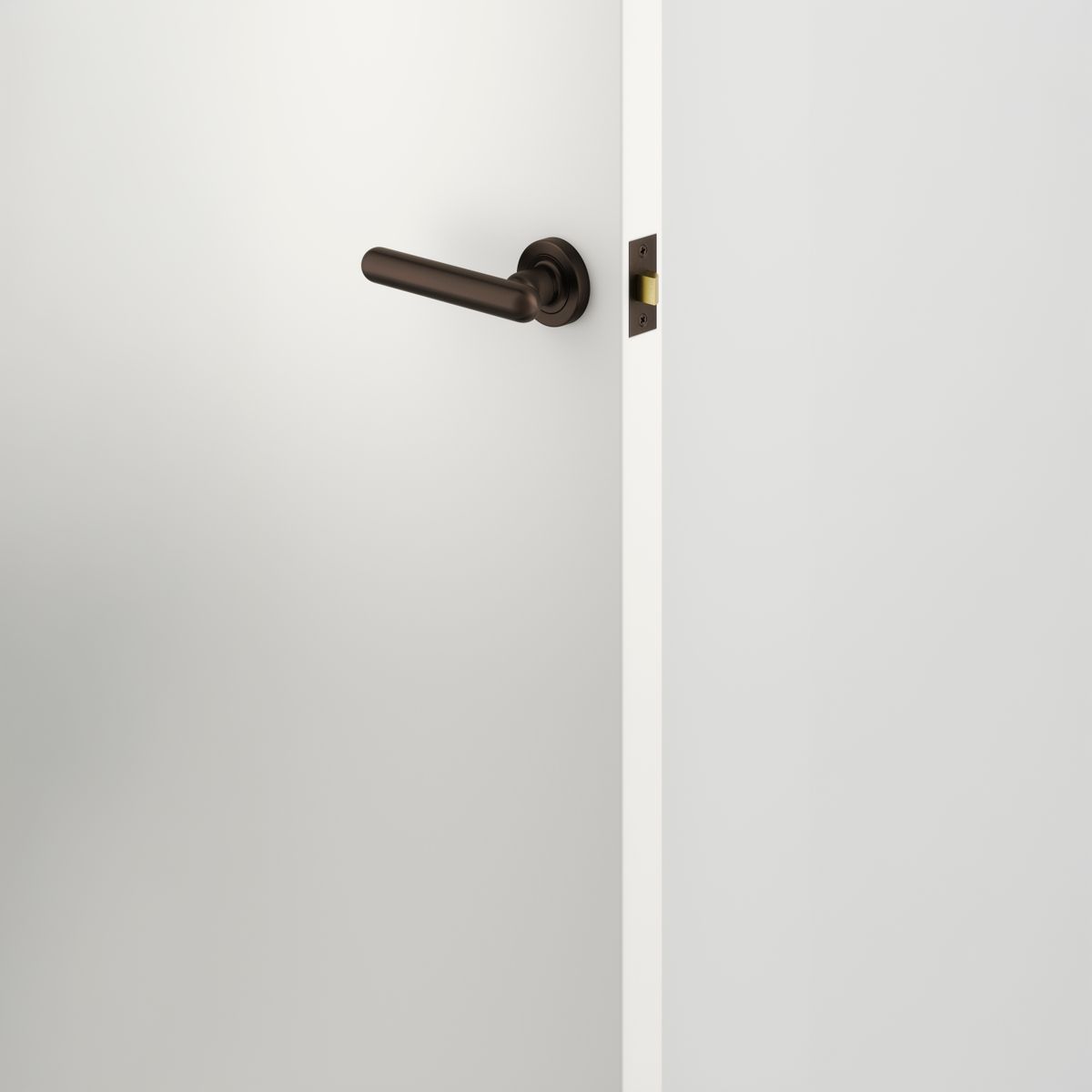 24002KPASS60 - Puerto Lever - Round Rose Passage Kit - Signature Brass - Passage