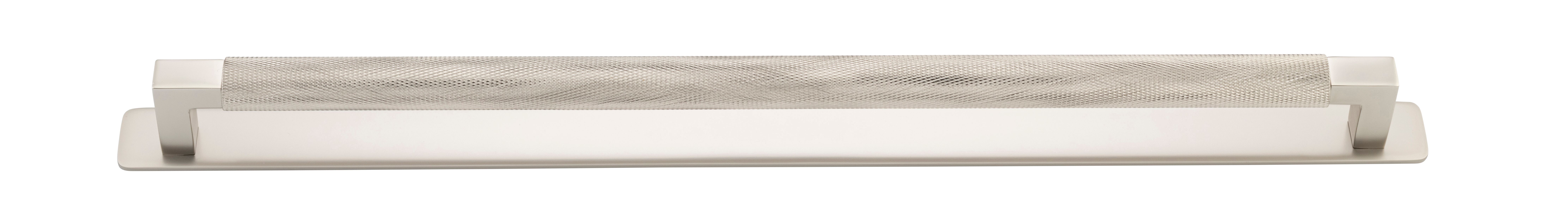 22145B - Brunswick Cabinet Pull with Backplate  - CTC450mm - Satin Nickel