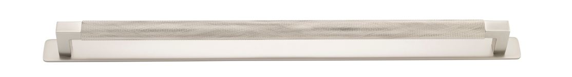 22145B - Brunswick Cabinet Pull with Backplate  - CTC450mm - Satin Nickel