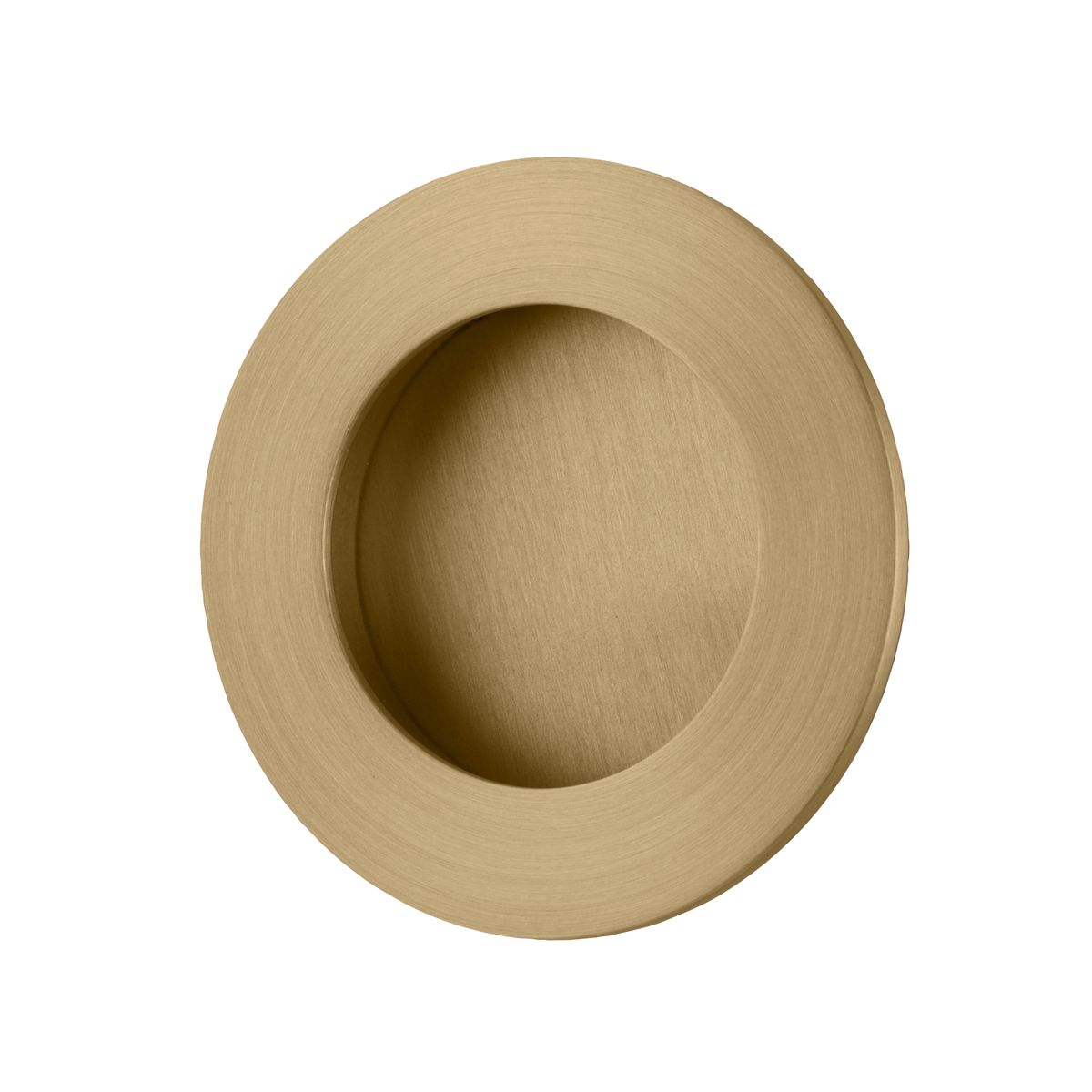 21796 - Round Flush Pull - Brushed Gold PVD - Passage