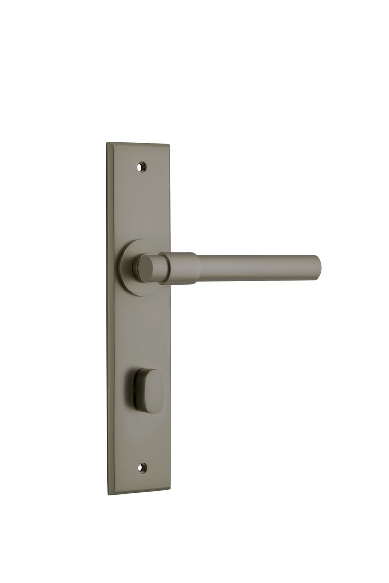 16604P85 - Helsinki Lever - Chamfered Backplate - Graphite PVD - Privacy