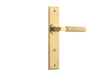 16296P85 - Brunswick Lever - Chamfered Backplate - Brushed Gold PVD - Privacy