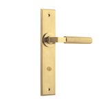 16296P85 - Brunswick Lever - Chamfered Backplate - Brushed Gold PVD - Privacy