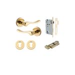 20790KENTR60KT - Stirling Lever - Round Rose Entrance Kit with Separate High Security Lock - Polished Brass - Entrance