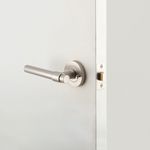 20629KIBPRIV60 - Helsinki Lever - Round Rose (Inbuilt Privacy) - Satin Nickel - Privacy