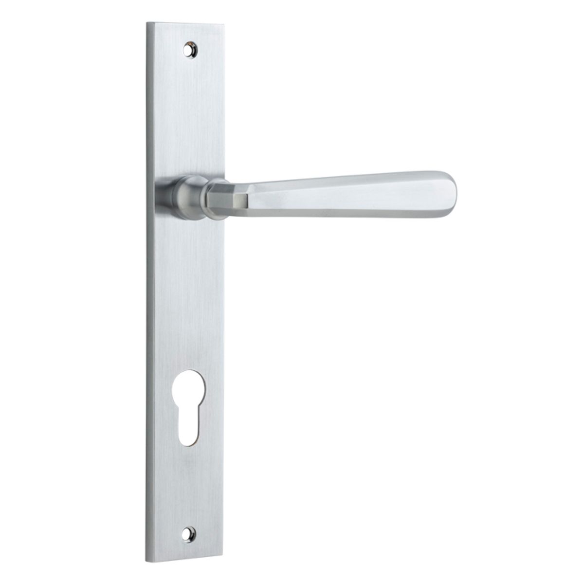 12372E85 - Copenhagen Lever - Rectangular Backplate - Brushed Chrome - Entrance