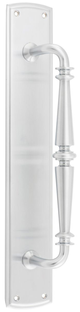 9345 - Sarlat Pull Handle on Backplate - Brushed Chrome