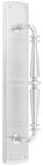 9345 - Sarlat Pull Handle on Backplate - Brushed Chrome