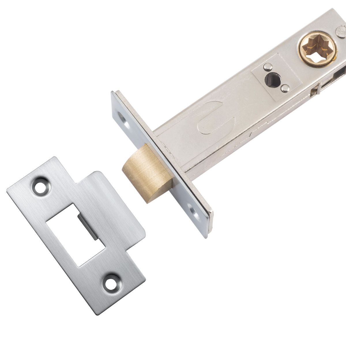 21467 - Split Cam Tube Latch - 70mm Backset - Brushed Chrome