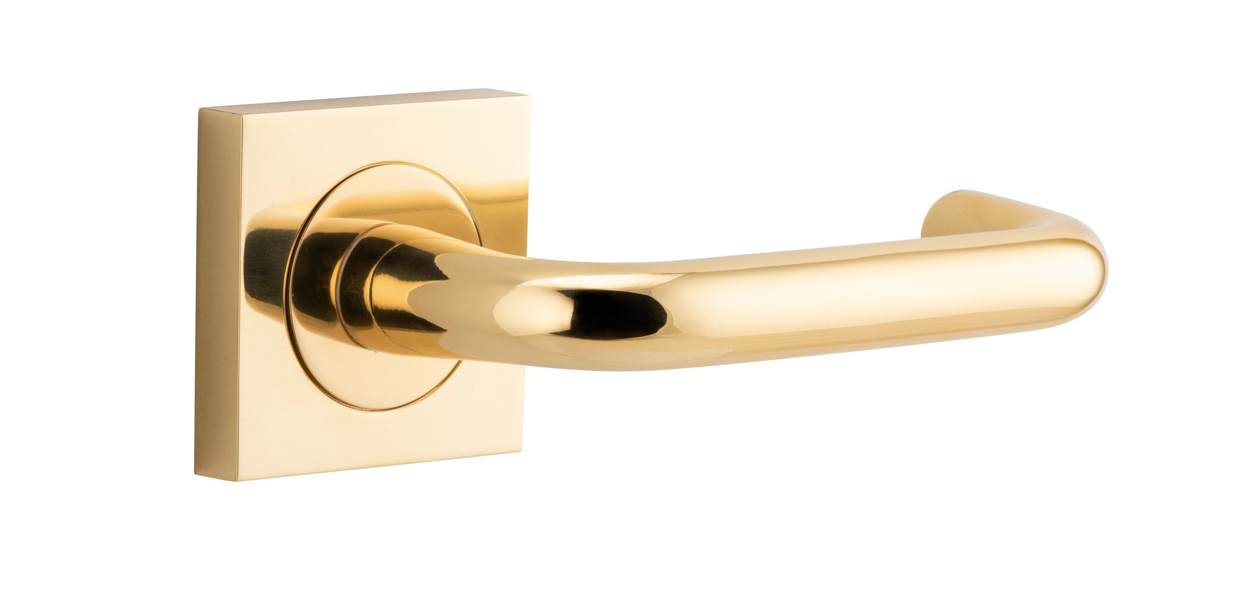 20360 - Oslo Lever - Square Rose - Polished Brass - Passage