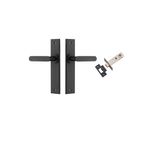 12784KPASS60 - Bronte Lever - Chamfered Backplate Passage Kit - Matt Black - Passage