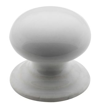Round Porcelain Cupboard Knob - D38xP37mm
