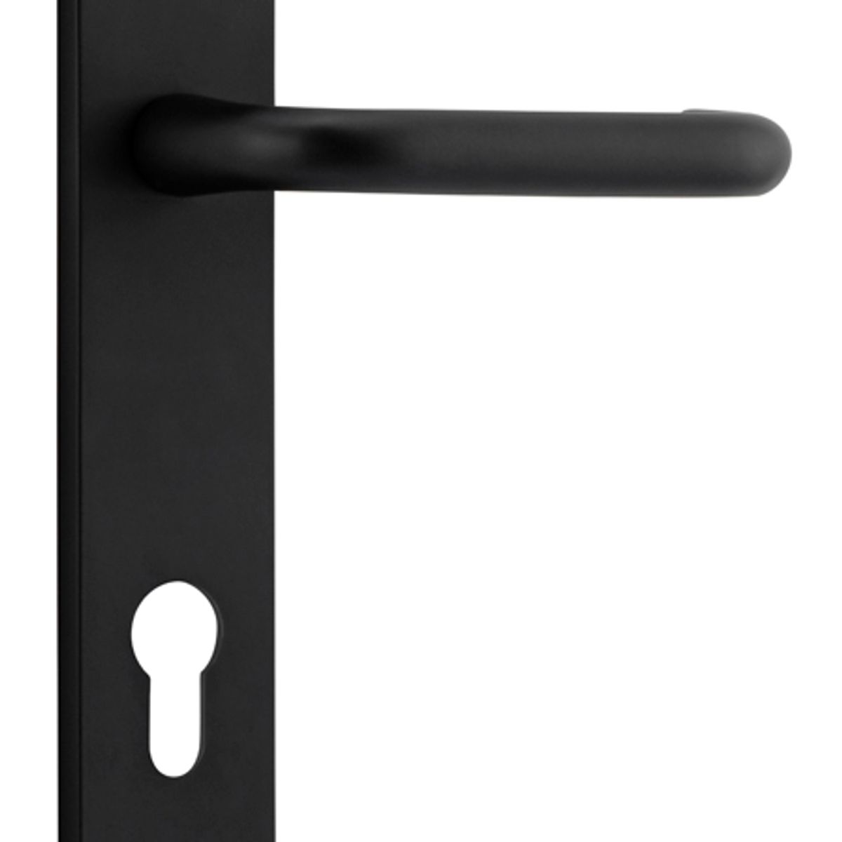 12846E85 - Oslo Lever - Oval Backplate - Matt Black - Entrance