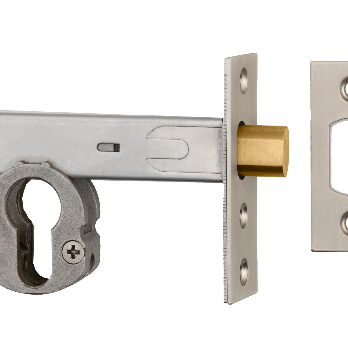 22557 - Euro Mortice Deadbolt - 70mm Backset - Satin Nickel - Entrance