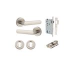 20779KENTR60KK - Osaka Lever - Round Rose Entrance Kit with Separate High Security Lock - Satin Nickel - Entrance