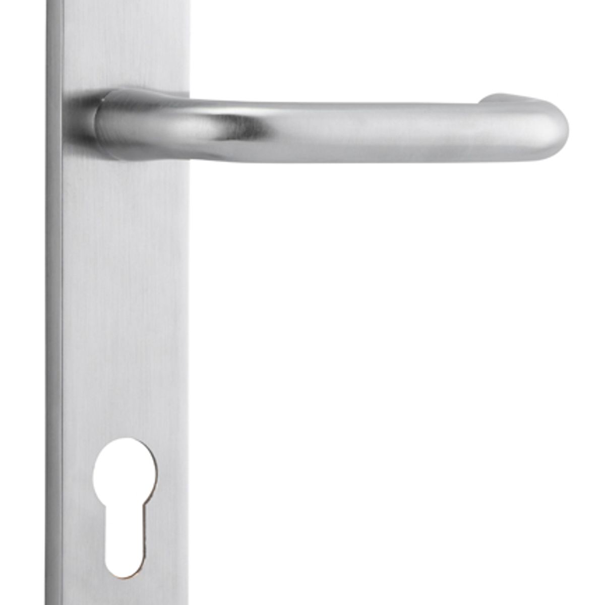 12344E85 - Oslo Lever - Rectangular Backplate - Brushed Chrome - Entrance