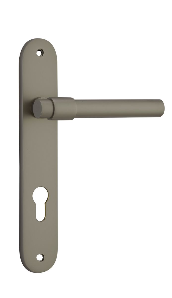 16600E85 - Helsinki Lever - Oval Backplate - Graphite PVD - Entrance